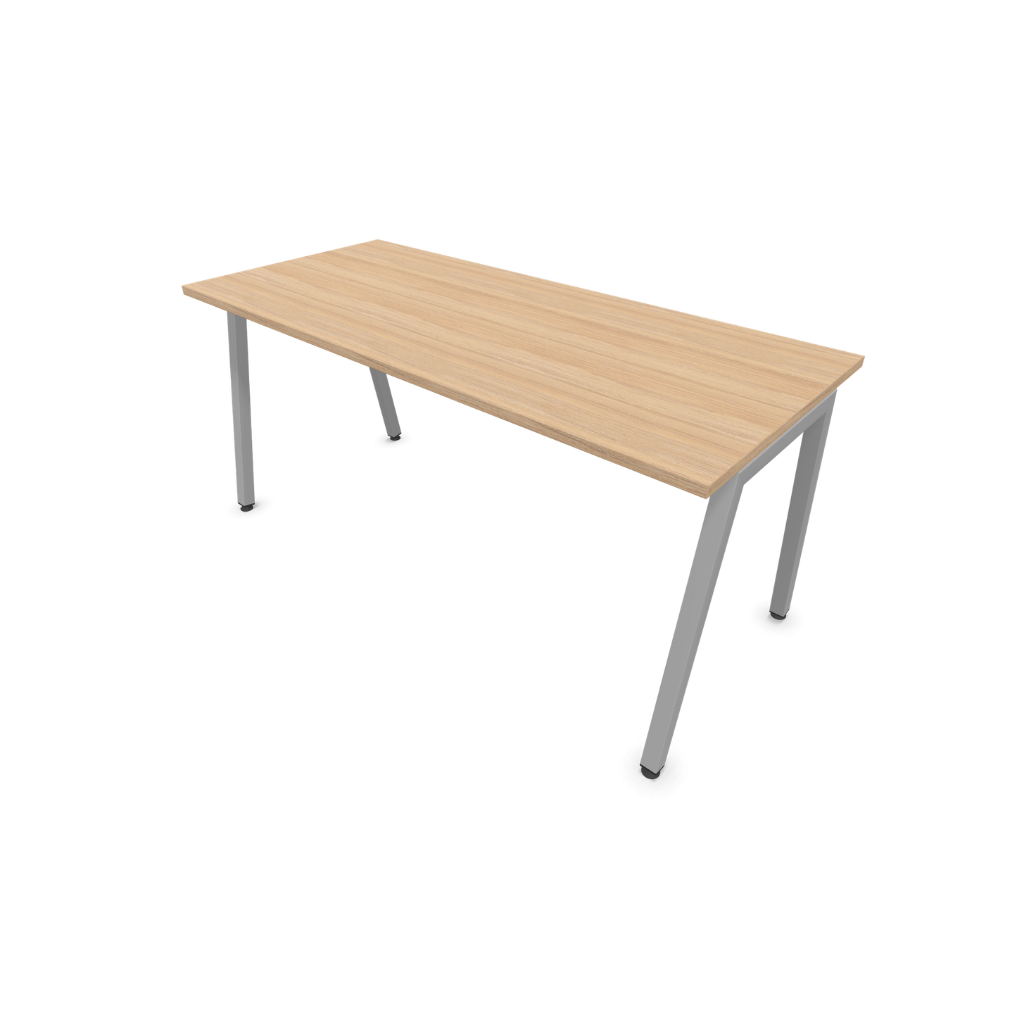 Narbutas Nova A Schreibtisch 1600x700mm -  Gestell Silbergrau  - Bernsteineichendekor - 6023878