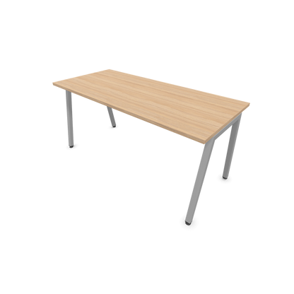 Narbutas Nova A Schreibtisch 1600x700mm -  Gestell Silbergrau  - Bernsteineichendekor - 6023878