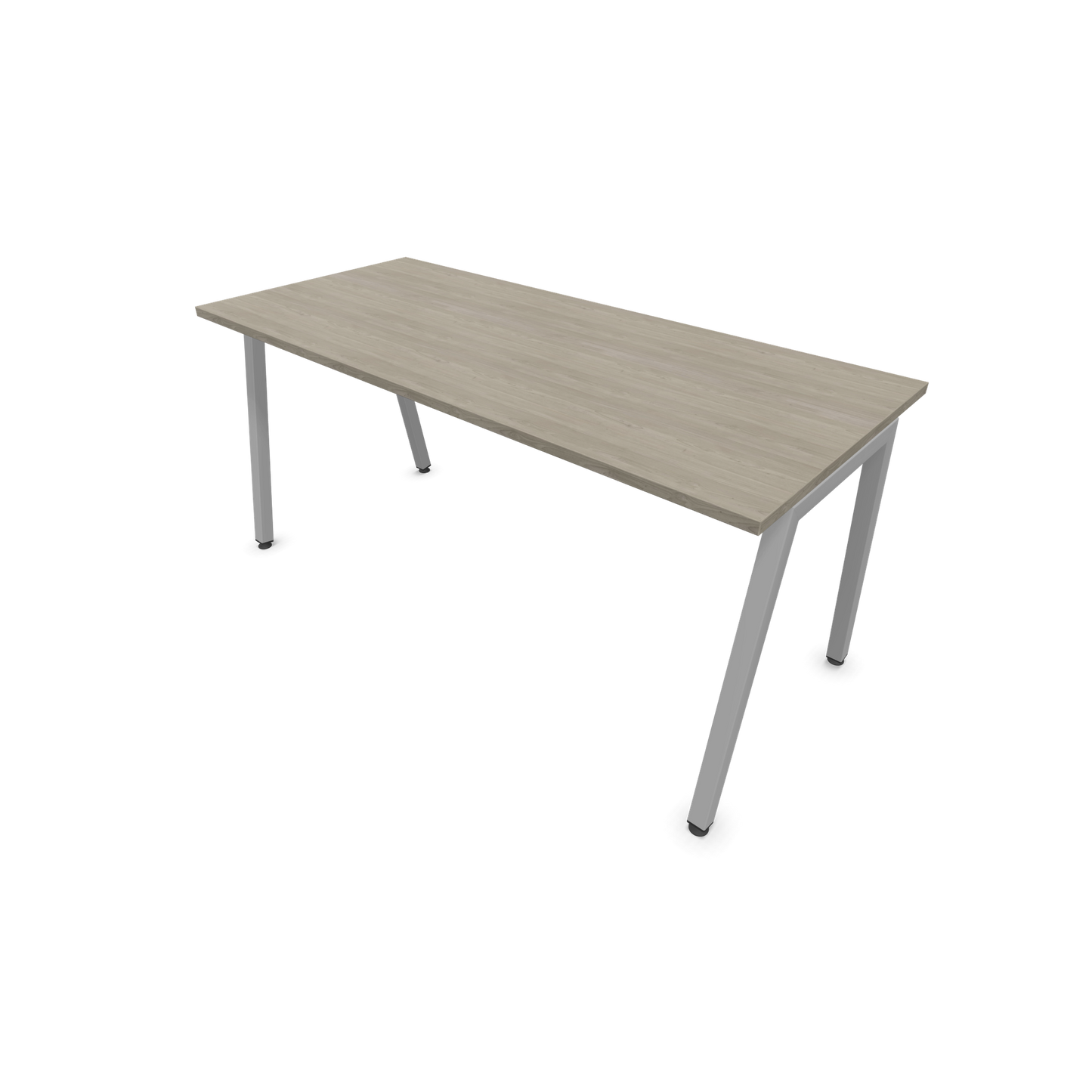 Narbutas Nova A Schreibtisch 1600x700mm -  Gestell Silbergrau  - Holzdekor grau - 6023881