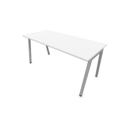 Narbutas Nova A Schreibtisch 1600x700mm -  Gestell Silbergrau  - Weiss - 6023882