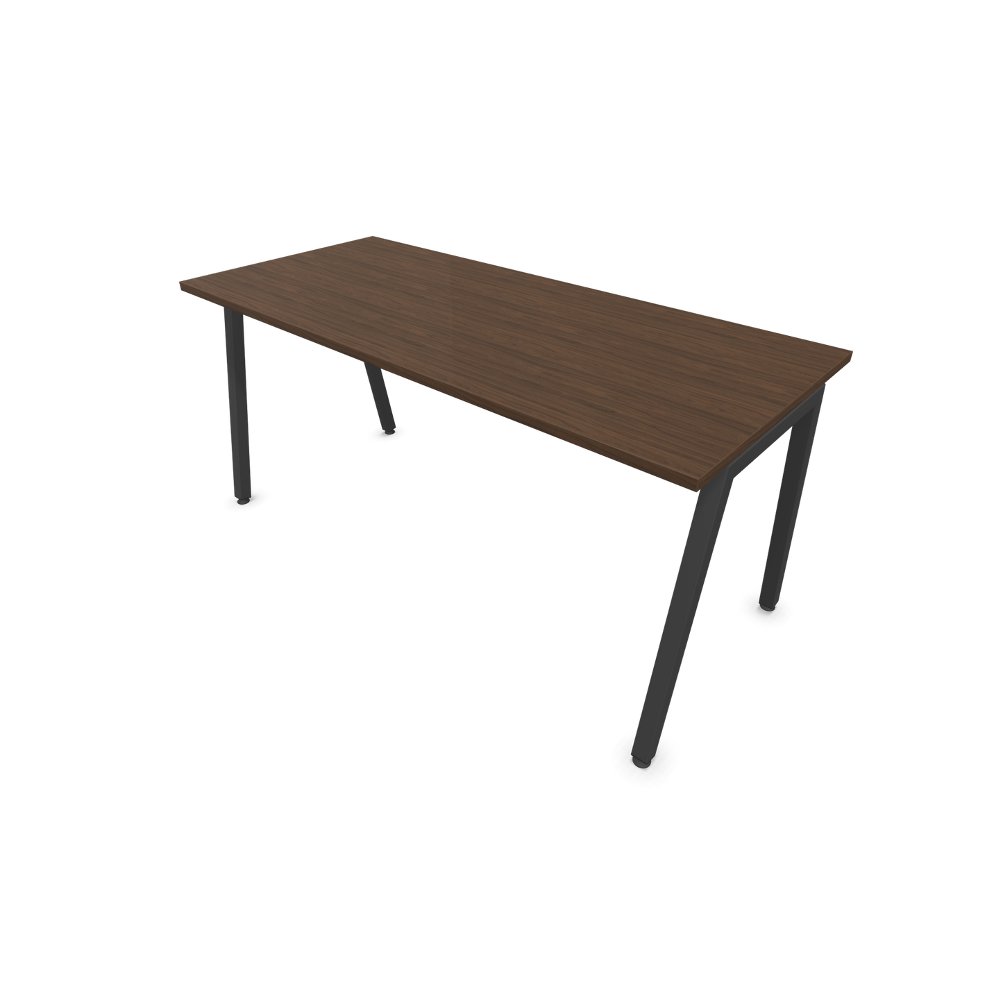 Narbutas Nova A Schreibtisch 1600x700mm -  Gestell Dunkelgrau  - Nussbaumdekor dunkel - 6023890