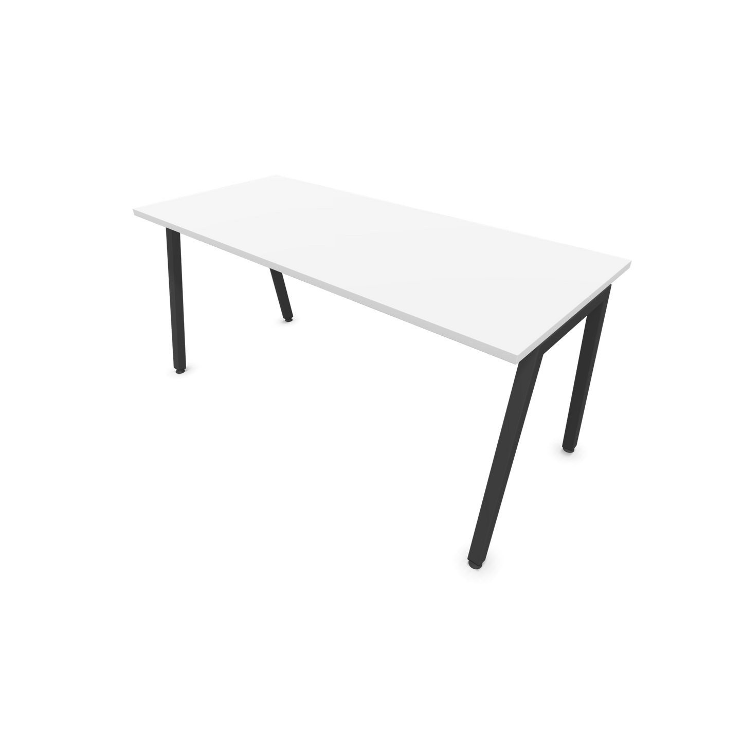 Narbutas Nova A Schreibtisch 1600x700mm -  Gestell Dunkelgrau  - Weiss - 6023892