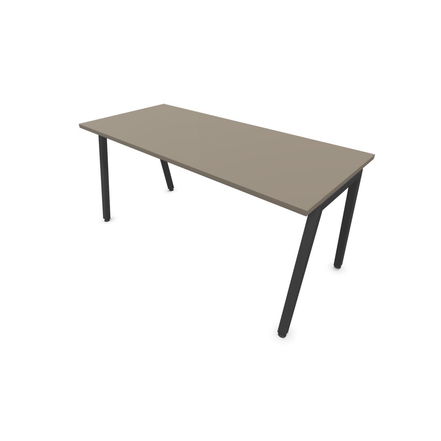 Narbutas Nova A Schreibtisch 1600x700mm -  Gestell Dunkelgrau  - Cubanitgrau - 6023894