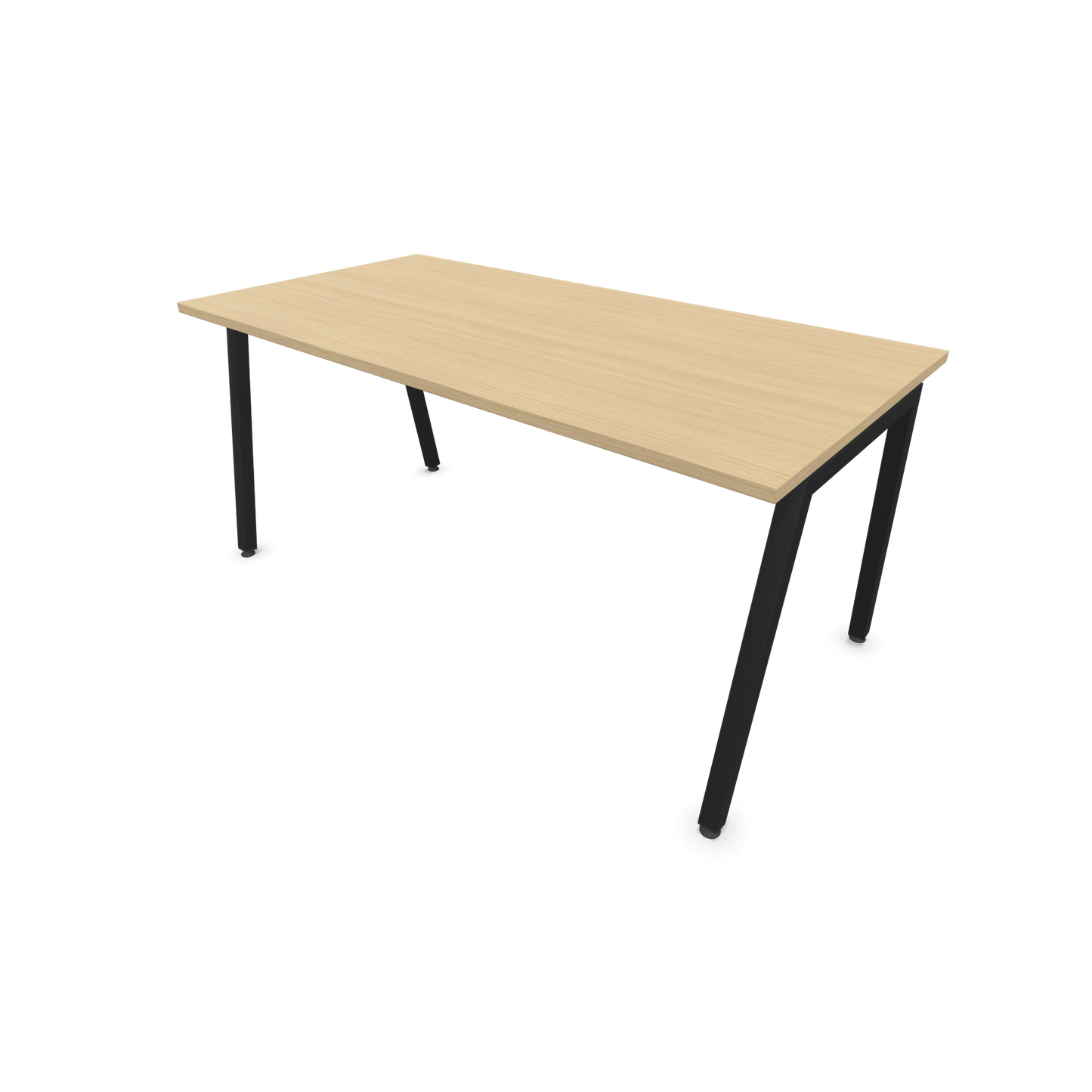 Narbutas Nova A Schreibtisch 1600x800mm - Gestell Schwarz  - Eichendekor gebleicht - 6023896