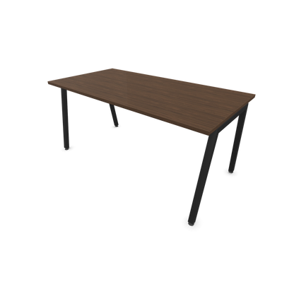 Narbutas Nova A Schreibtisch 1600x800mm - Gestell Schwarz  - Nussbaumdekor dunkel - 6023899