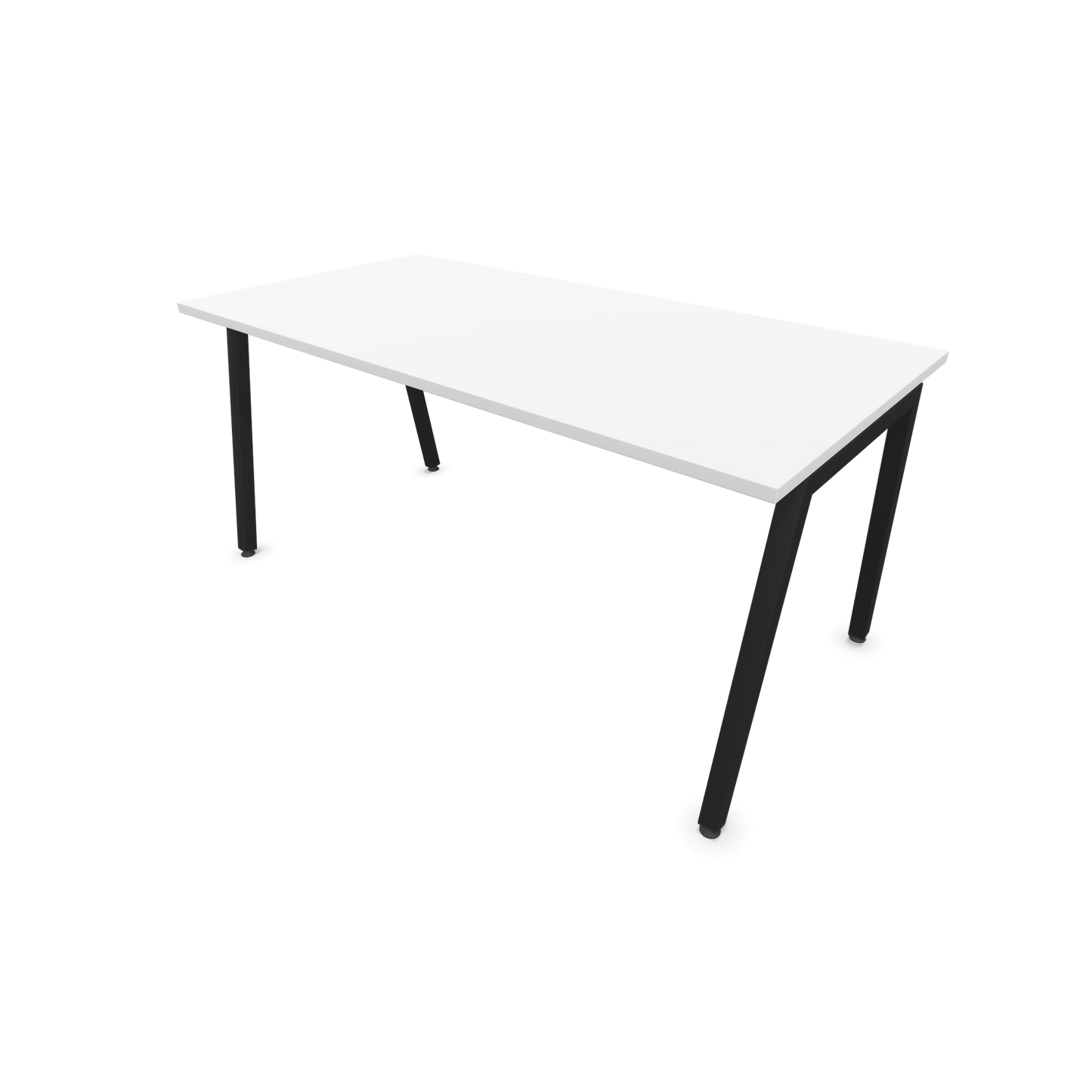 Narbutas Nova A Schreibtisch 1600x800mm - Gestell Schwarz  - Weiss - 6023901
