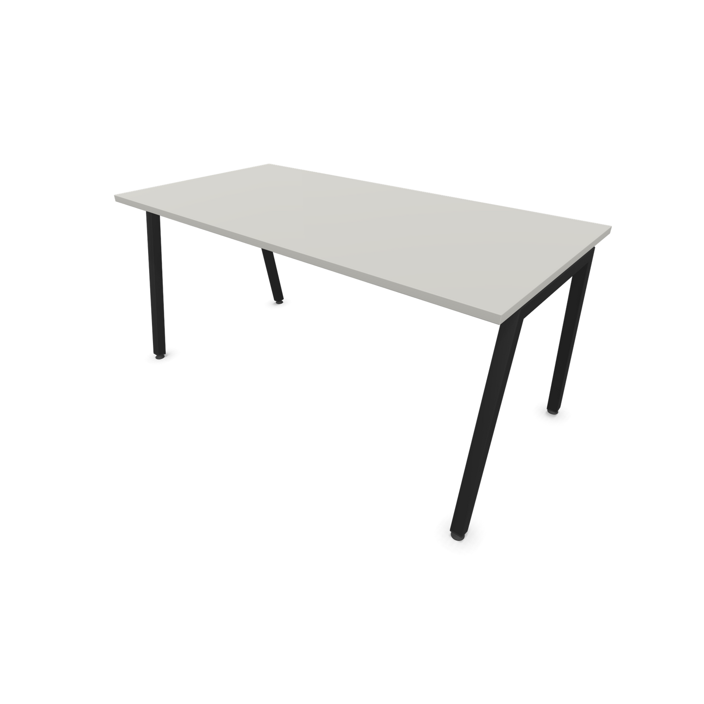 Narbutas Nova A Schreibtisch 1600x800mm - Gestell Schwarz  - Perlgrau - 6023904