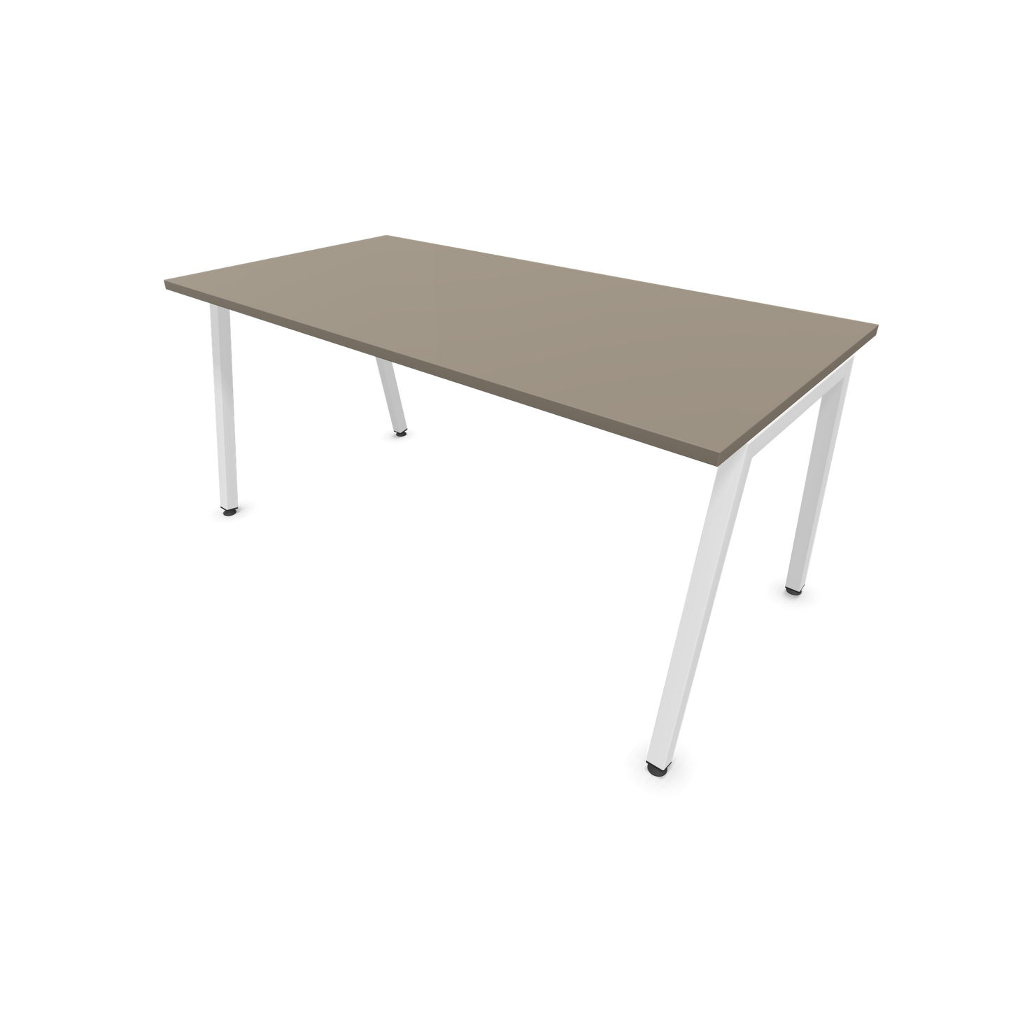Narbutas Nova A Schreibtisch 1600x800mm - Gestell Weiss  - Cubanitgrau - 6023912