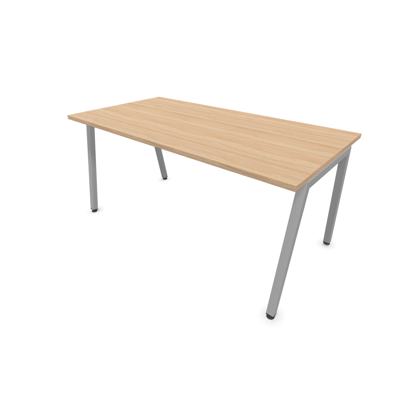 Narbutas Nova A Schreibtisch 1600x800mm -  Gestell Silbergrau  - Bernsteineichendekor - 6023915