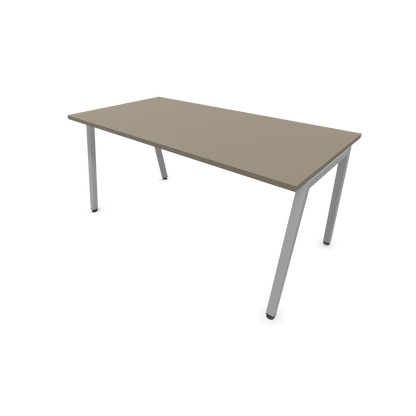 Narbutas Nova A Schreibtisch 1600x800mm -  Gestell Silbergrau  - Cubanitgrau - 6023921