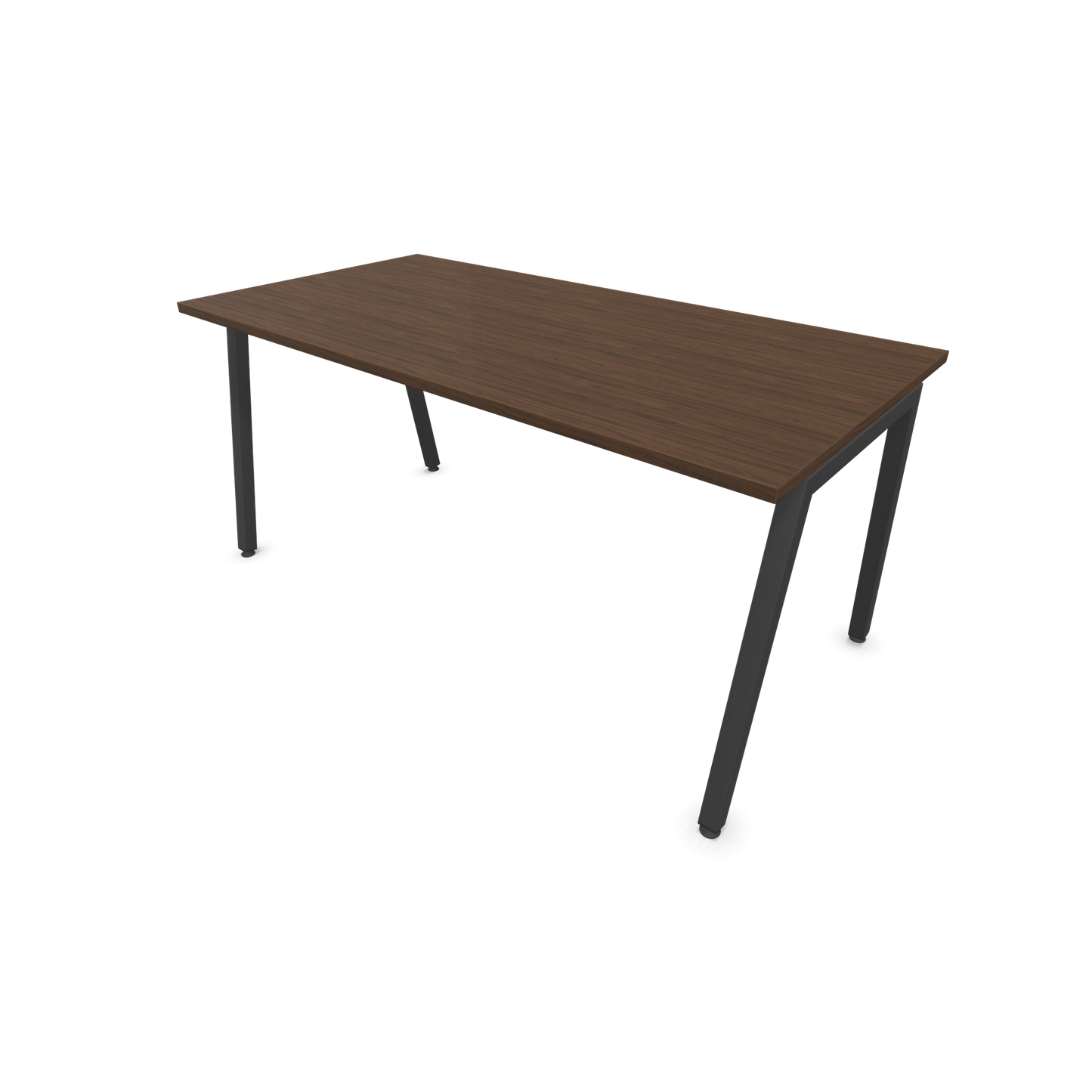 Narbutas Nova A Schreibtisch 1600x800mm -  Gestell Dunkelgrau  - Nussbaumdekor dunkel - 6023926