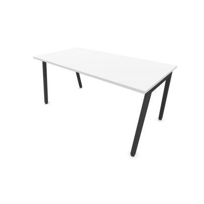 Narbutas Nova A Schreibtisch 1600x800mm -  Gestell Dunkelgrau  - Weiss - 6023928