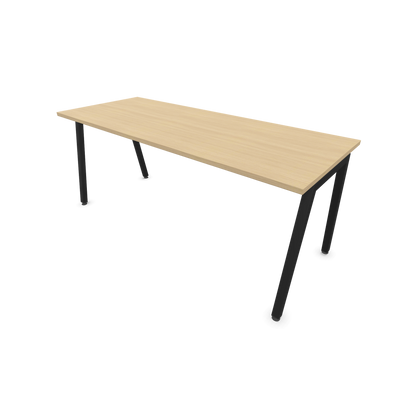 Narbutas Nova A Schreibtisch 1800x700mm - Gestell Schwarz  - Eichendekor gebleicht - 6023932