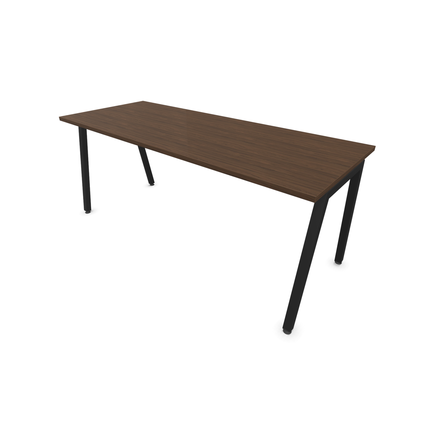 Narbutas Nova A Schreibtisch 1800x700mm - Gestell Schwarz  - Nussbaumdekor dunkel - 6023935