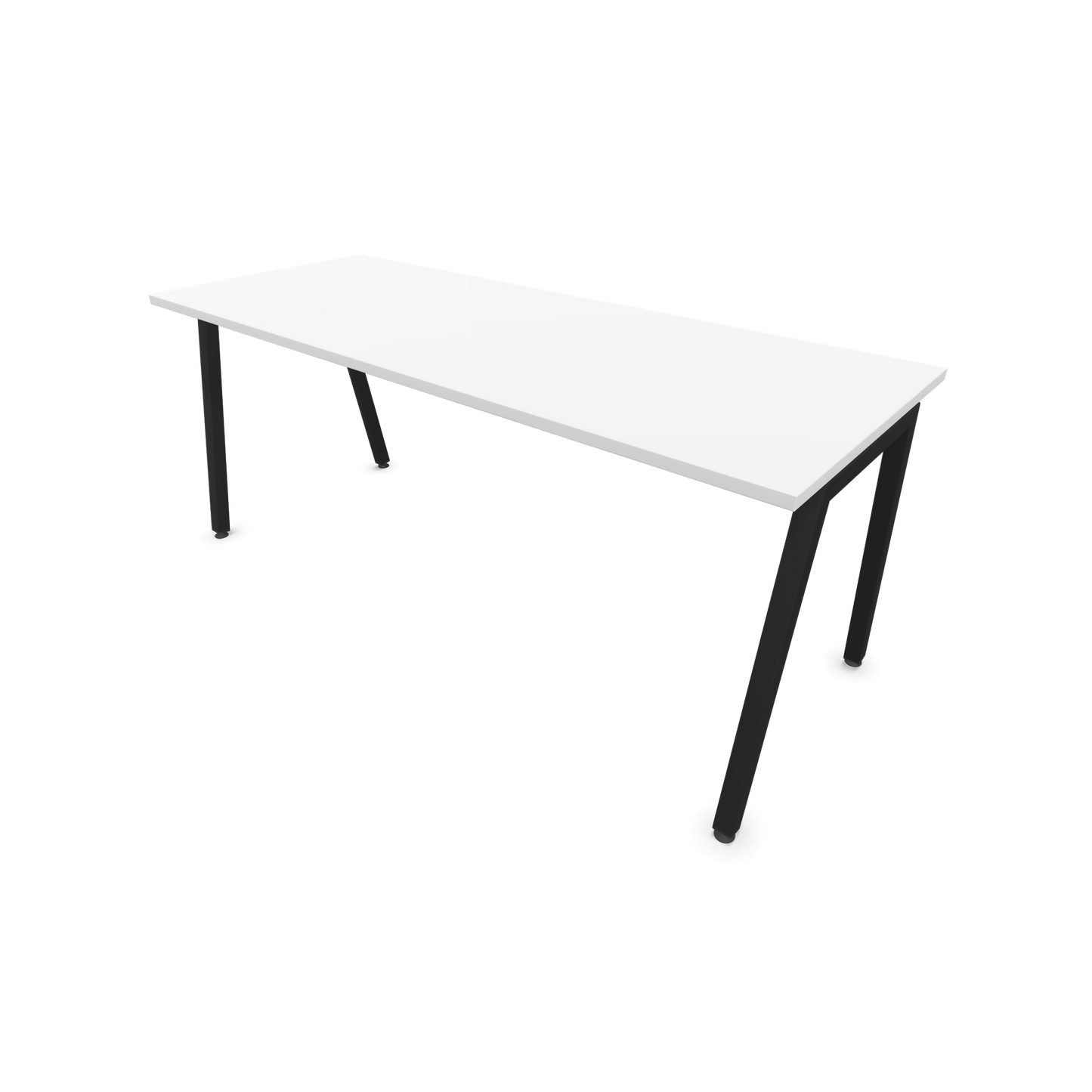 Narbutas Nova A Schreibtisch 1800x700mm - Gestell Schwarz  - Weiss - 6023937