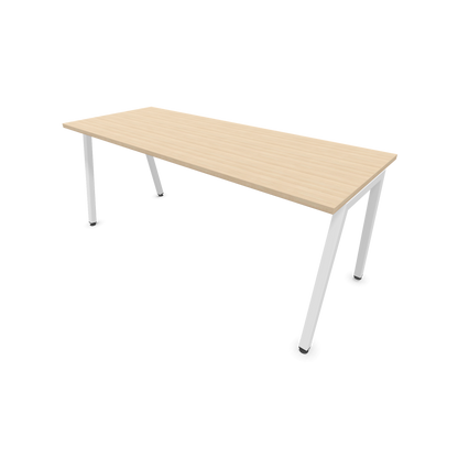 Narbutas Nova A Schreibtisch 1800x700mm - Gestell Weiss  - Eschendekor sandbeige - 6023943