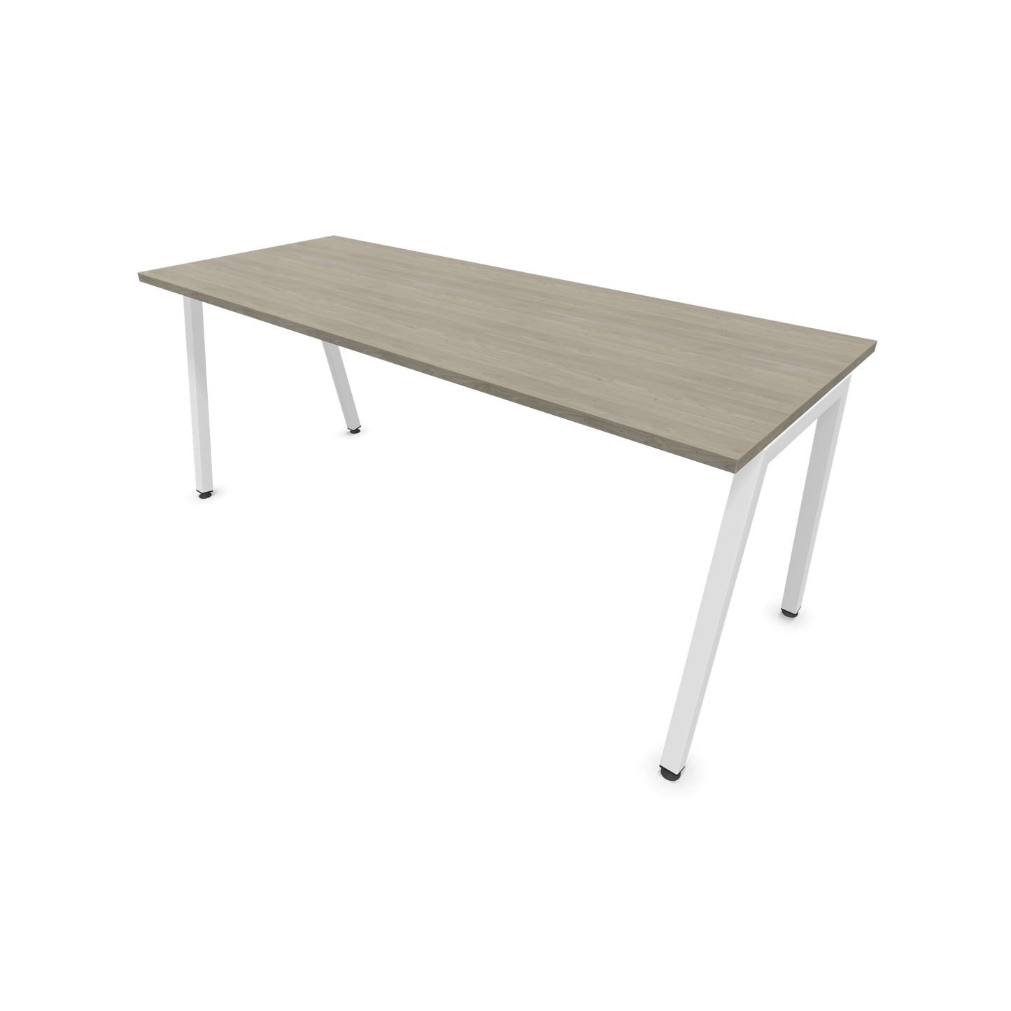 Narbutas Nova A Schreibtisch 1800x700mm - Gestell Weiss  - Holzdekor grau - 6023945