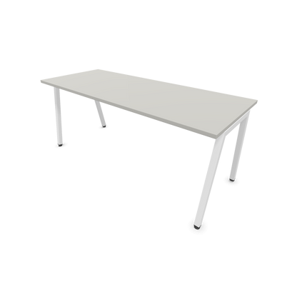 Narbutas Nova A Schreibtisch 1800x700mm - Gestell Weiss  - Perlgrau - 6023949