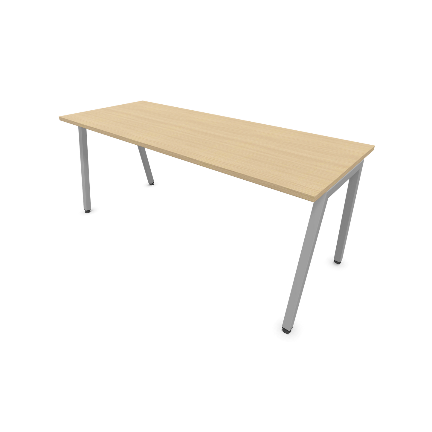 Narbutas Nova A Schreibtisch 1800x700mm -  Gestell Silbergrau  - Eichendekor gebleicht - 6023950