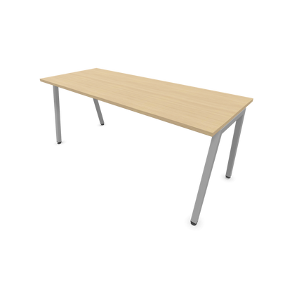 Narbutas Nova A Schreibtisch 1800x700mm -  Gestell Silbergrau  - Eichendekor gebleicht - 6023950