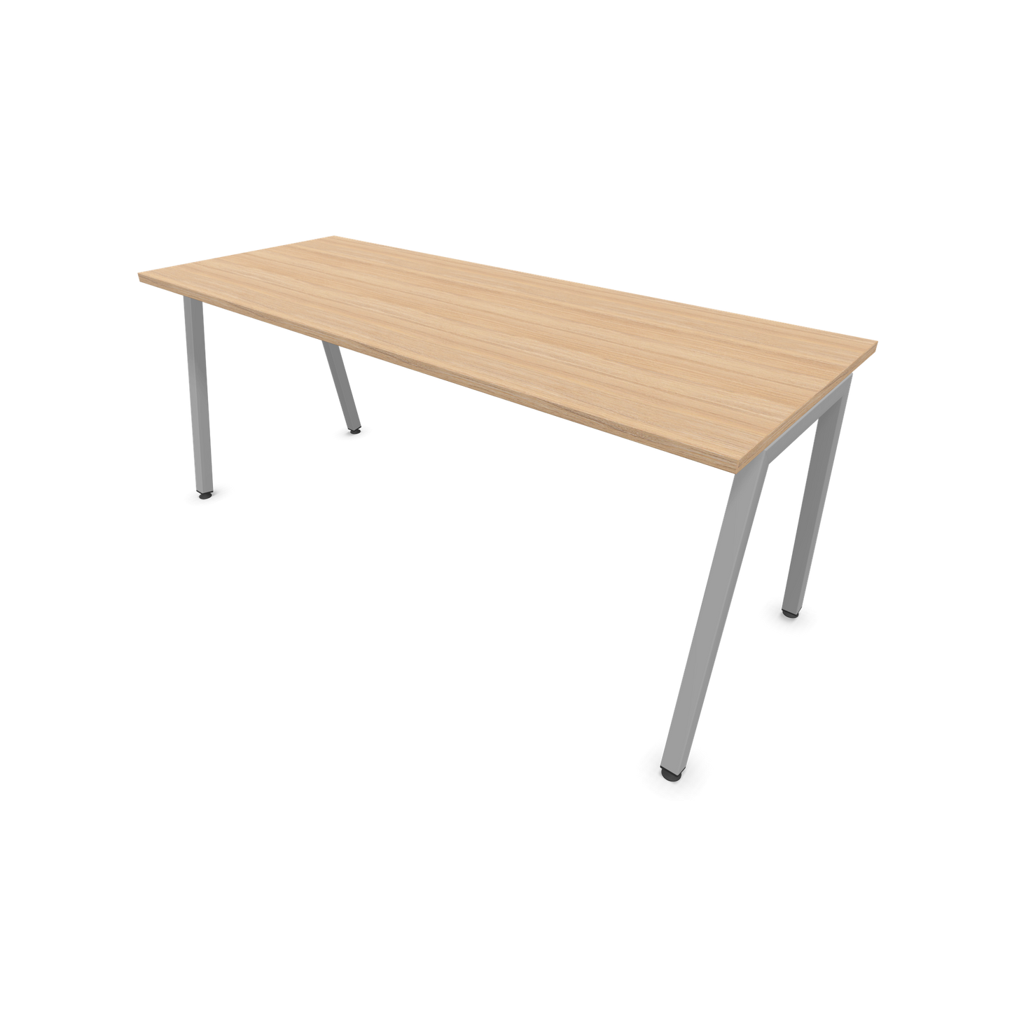 Narbutas Nova A Schreibtisch 1800x700mm -  Gestell Silbergrau  - Bernsteineichendekor - 6023951