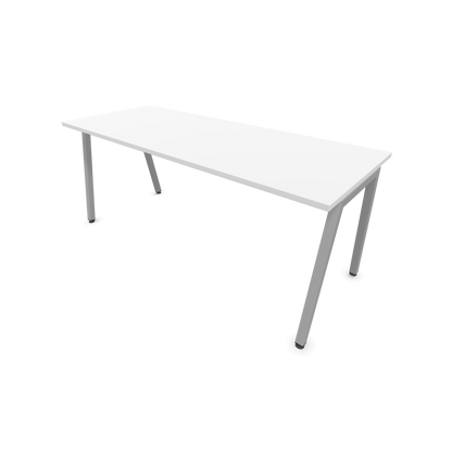 Narbutas Nova A Schreibtisch 1800x700mm -  Gestell Silbergrau  - Weiss - 6023955