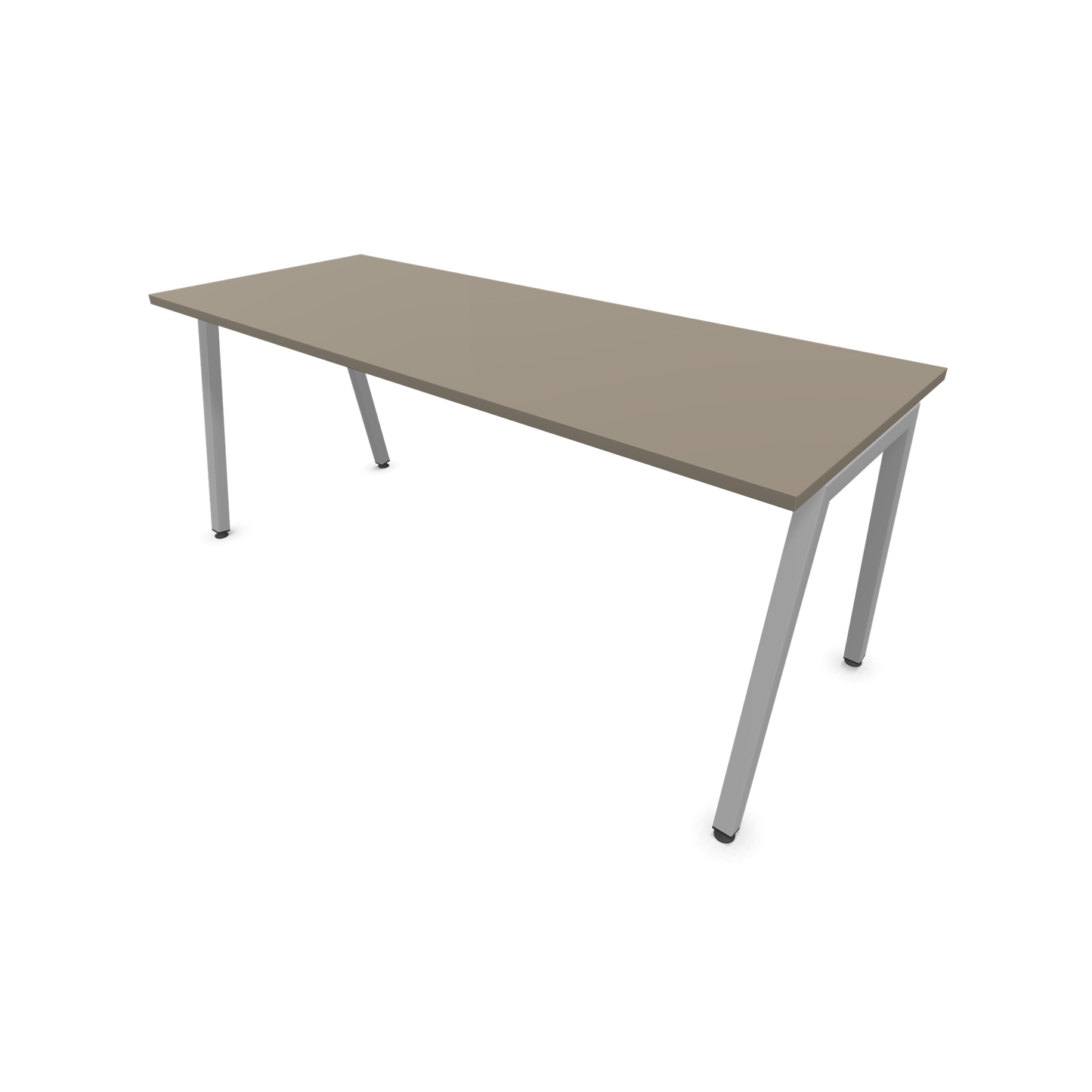 Narbutas Nova A Schreibtisch 1800x700mm -  Gestell Silbergrau  - Cubanitgrau - 6023957