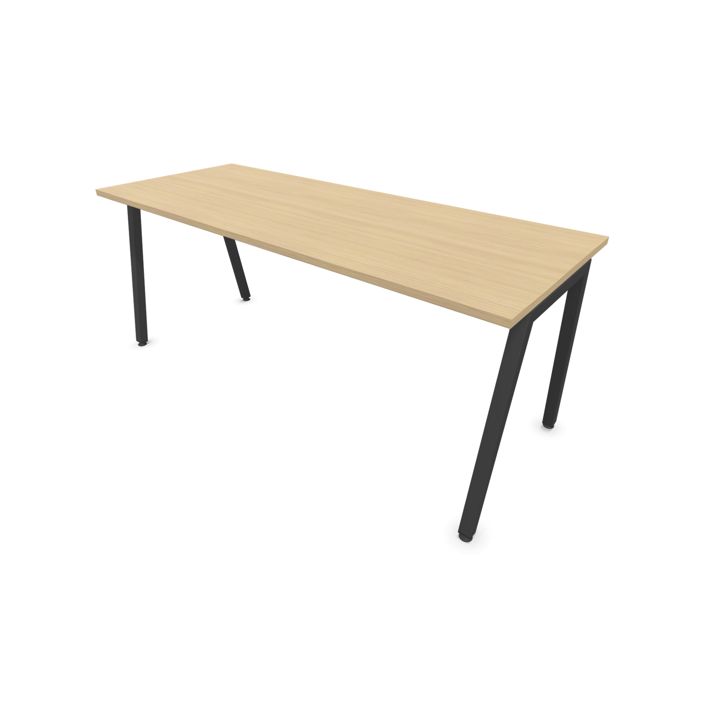 Narbutas Nova A Schreibtisch 1800x700mm -  Gestell Dunkelgrau  - Eichendekor gebleicht - 6023959