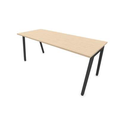 Narbutas Nova A Schreibtisch 1800x700mm -  Gestell Dunkelgrau  - Eschendekor sandbeige - 6023961