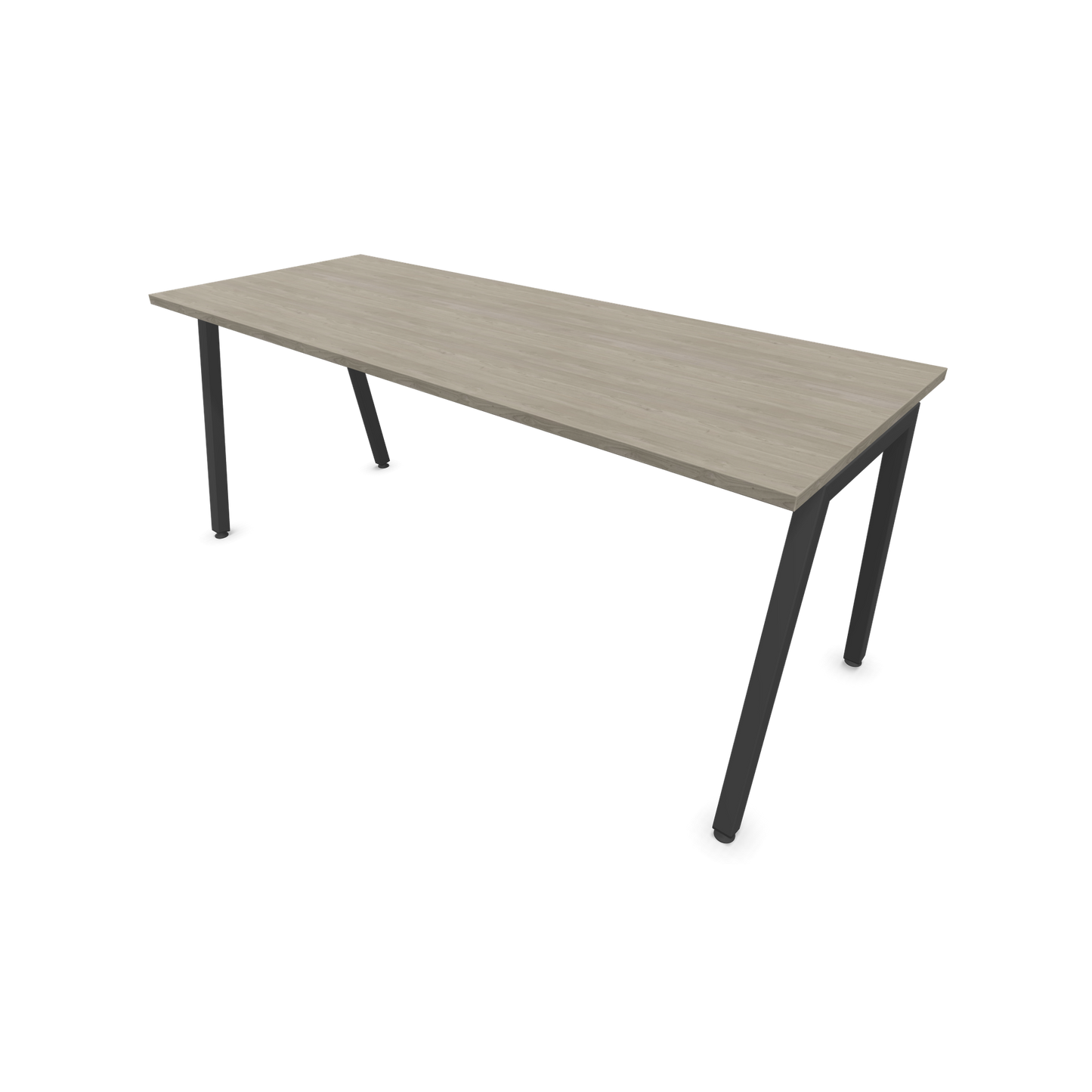 Narbutas Nova A Schreibtisch 1800x700mm -  Gestell Dunkelgrau  - Holzdekor grau - 6023963