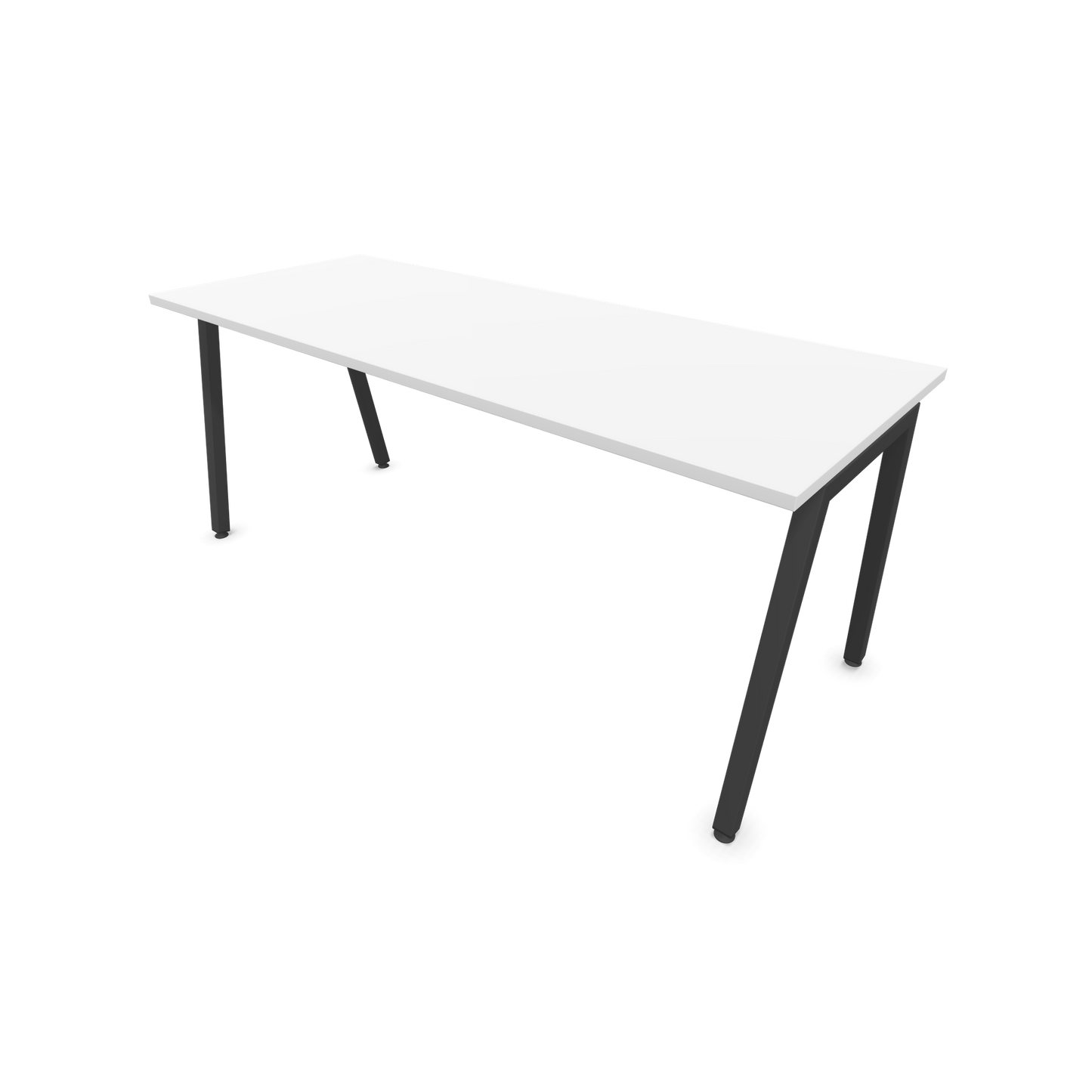 Narbutas Nova A Schreibtisch 1800x700mm -  Gestell Dunkelgrau  - Weiss - 6023964