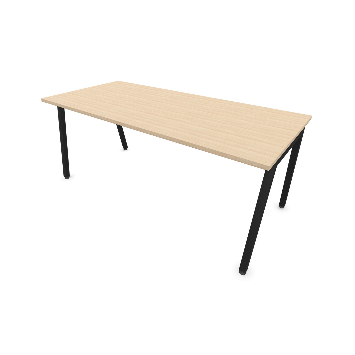 Narbutas Nova A Schreibtisch 1800x800mm - Gestell Schwarz  - Eschendekor sandbeige - 6023970