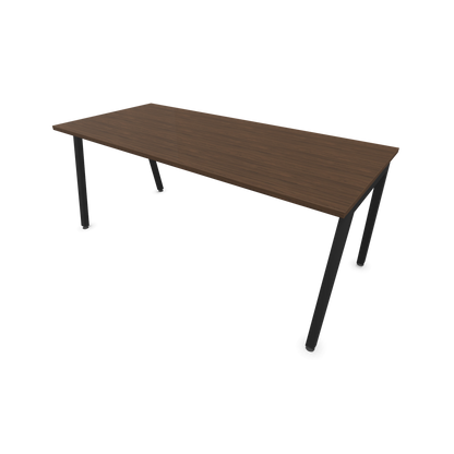 Narbutas Nova A Schreibtisch 1800x800mm - Gestell Schwarz  - Nussbaumdekor dunkel - 6023971