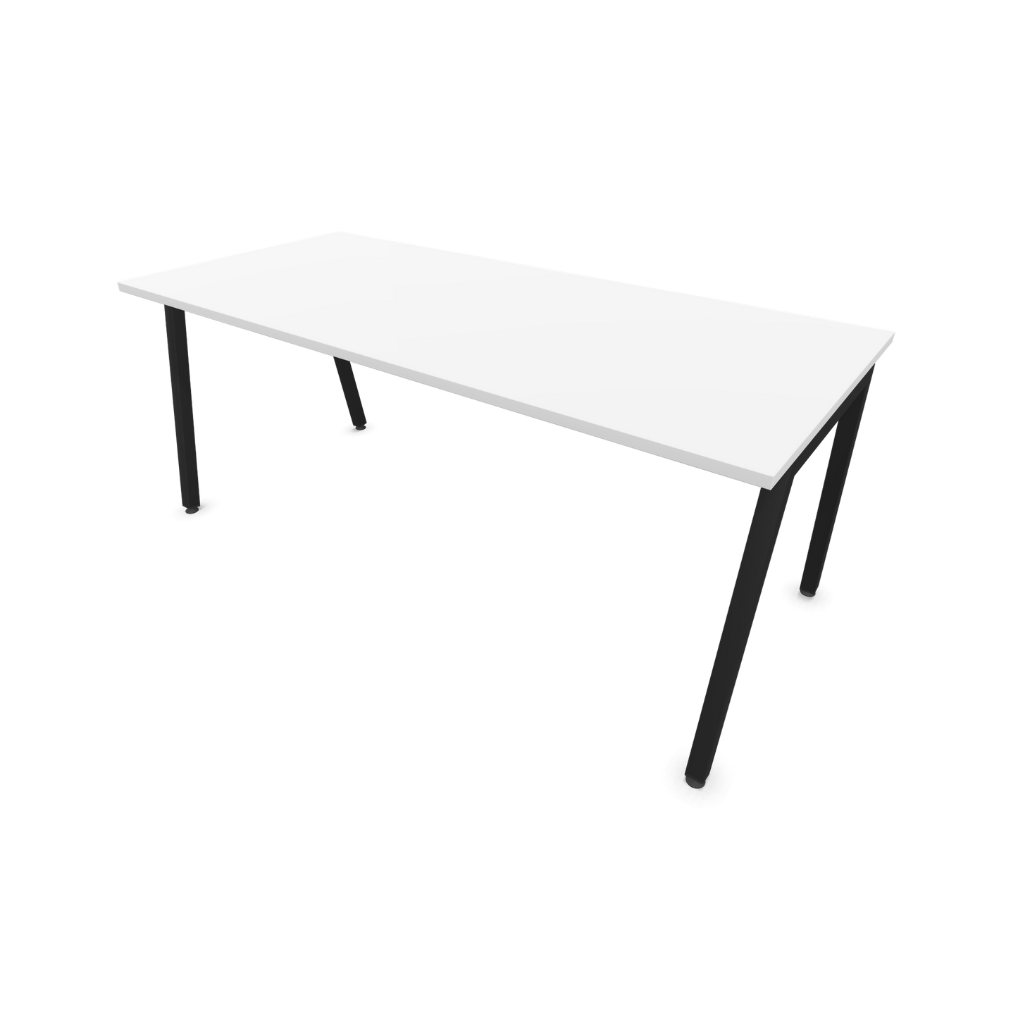 Narbutas Nova A Schreibtisch 1800x800mm - Gestell Schwarz  - Weiss - 6023973