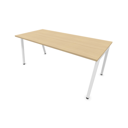 Narbutas Nova A Schreibtisch 1800x800mm - Gestell Weiss  - Eichendekor gebleicht - 6023977