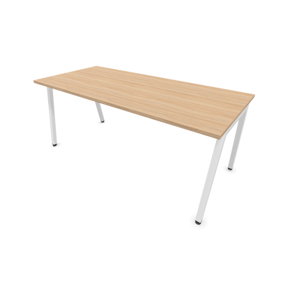 Narbutas Nova A Schreibtisch 1800x800mm - Gestell Weiss  - Bernsteineichendekor - 6023978