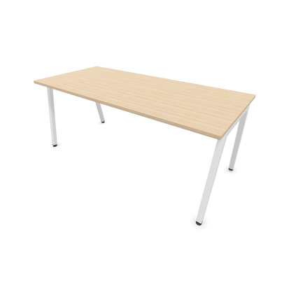 Narbutas Nova A Schreibtisch 1800x800mm - Gestell Weiss  - Eschendekor sandbeige - 6023979