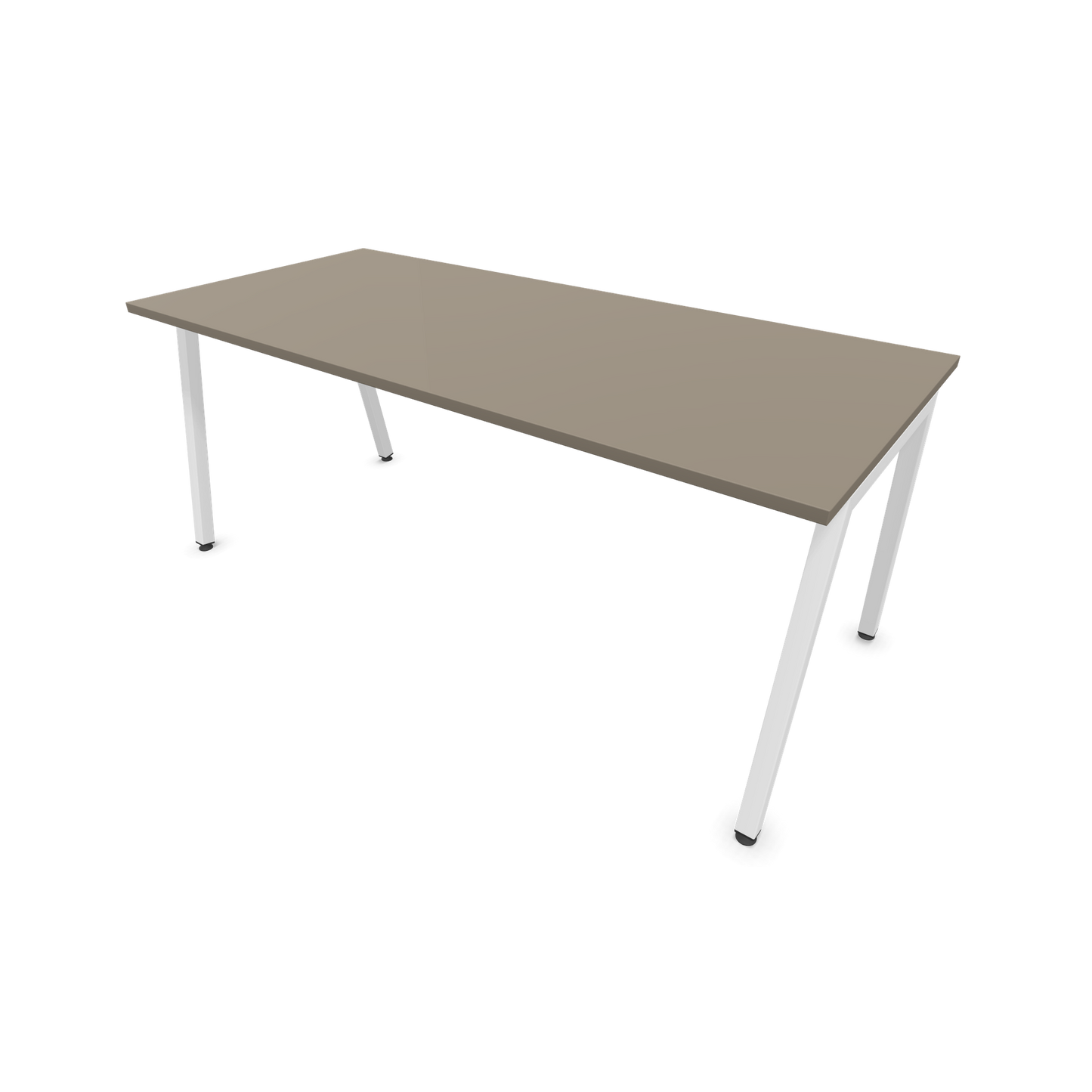 Narbutas Nova A Schreibtisch 1800x800mm - Gestell Weiss  - Cubanitgrau - 6023984