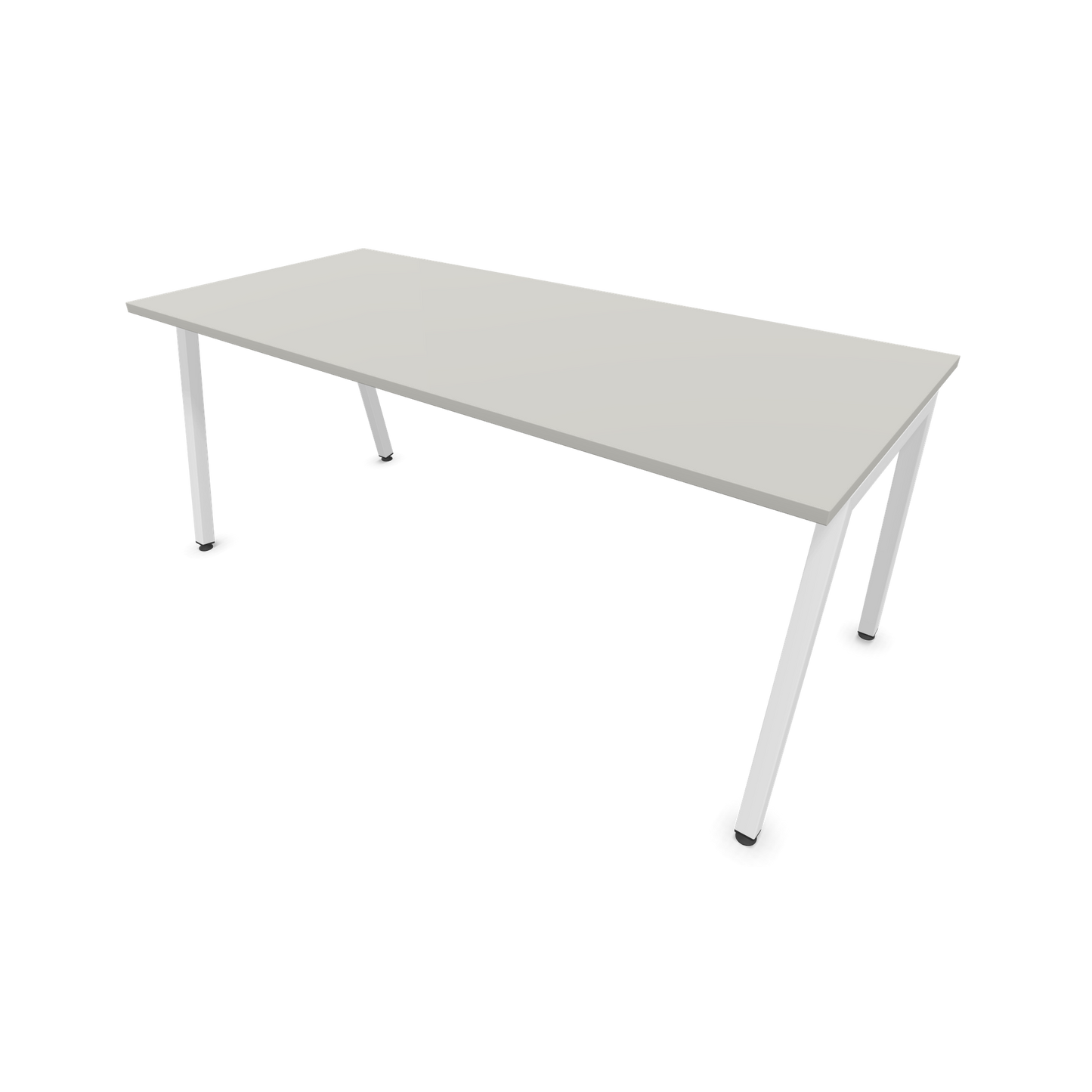 Narbutas Nova A Schreibtisch 1800x800mm - Gestell Weiss  - Perlgrau - 6023985