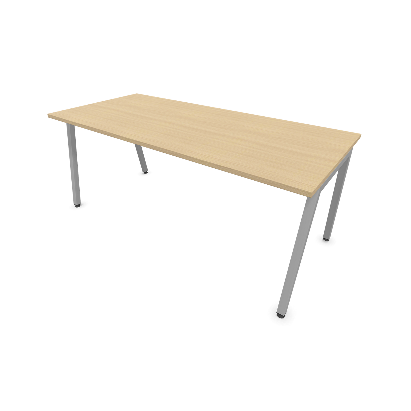 Narbutas Nova A Schreibtisch 1800x800mm -  Gestell Silbergrau  - Eichendekor gebleicht - 6023986