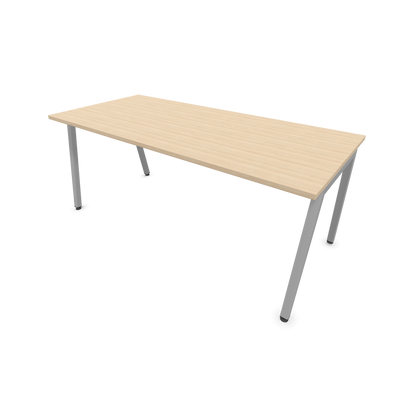 Narbutas Nova A Schreibtisch 1800x800mm -  Gestell Silbergrau  - Eschendekor sandbeige - 6023988