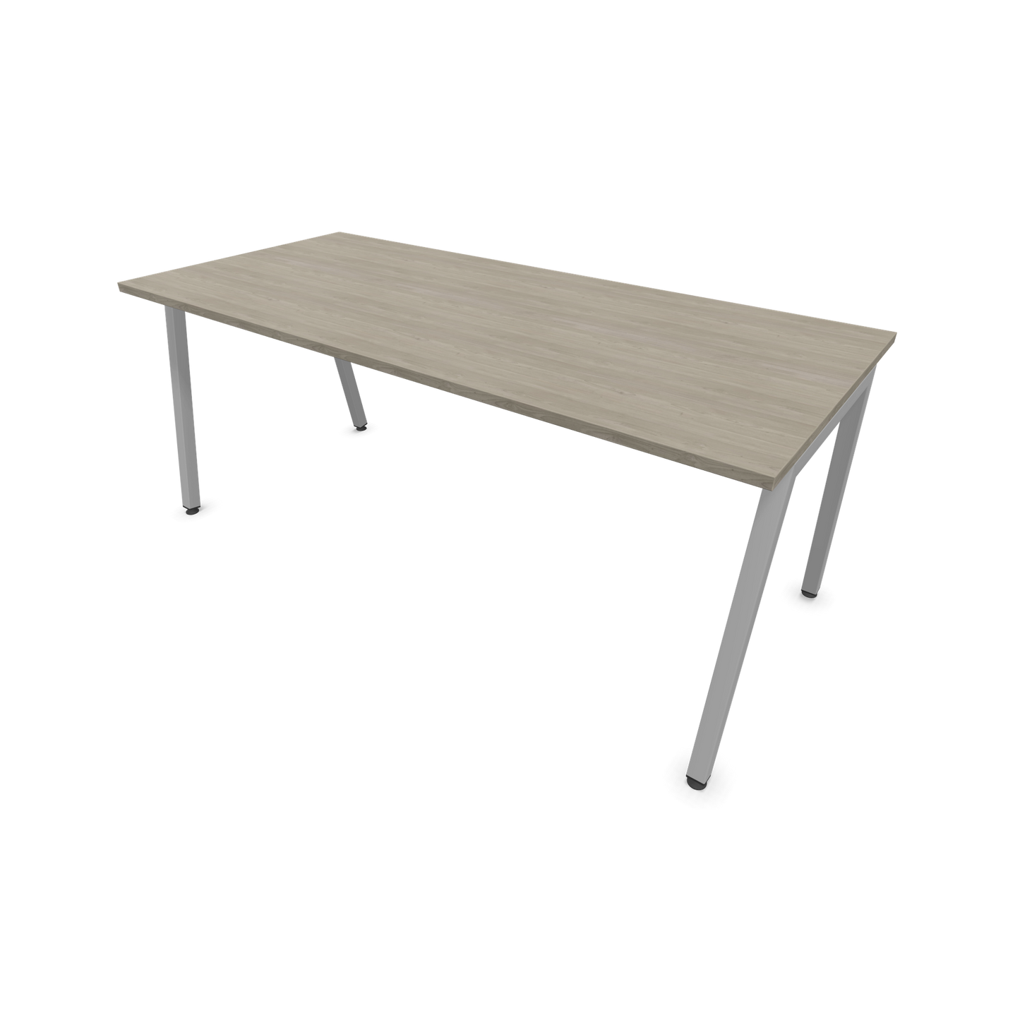 Narbutas Nova A Schreibtisch 1800x800mm -  Gestell Silbergrau  - Holzdekor grau - 6023990