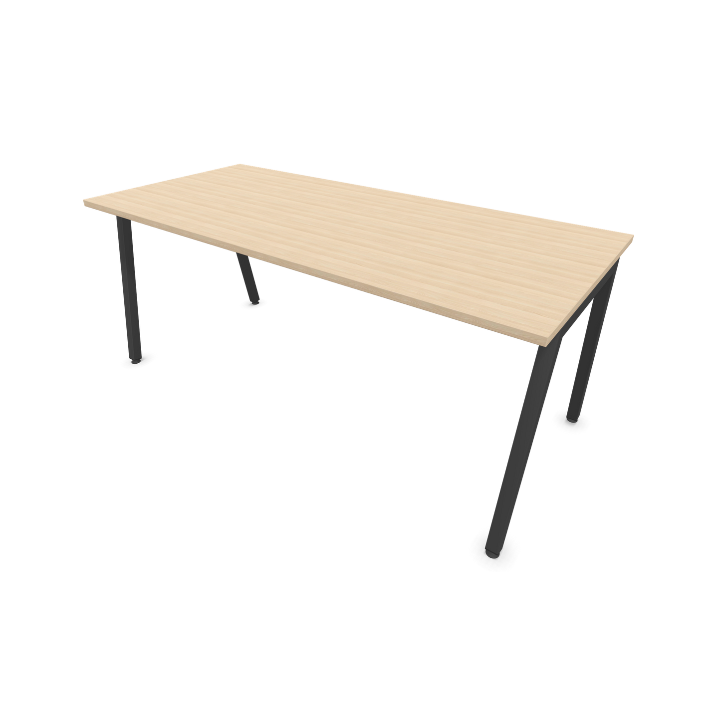 Narbutas Nova A Schreibtisch 1800x800mm -  Gestell Dunkelgrau  - Eschendekor sandbeige - 6023997