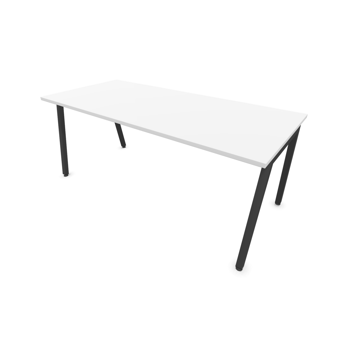 Narbutas Nova A Schreibtisch 1800x800mm -  Gestell Dunkelgrau  - Weiss - 6024000