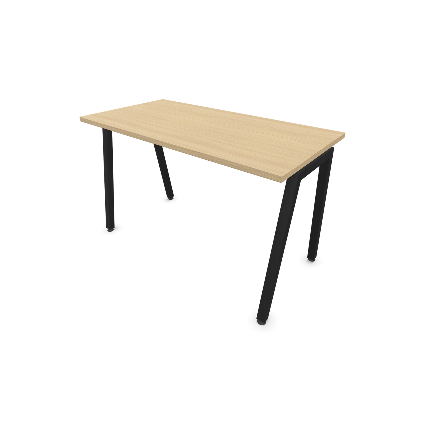 Narbutas Nova A Schreibtisch 1200x600mm - Gestell Schwarz  - Eichendekor gebleicht - 6024005