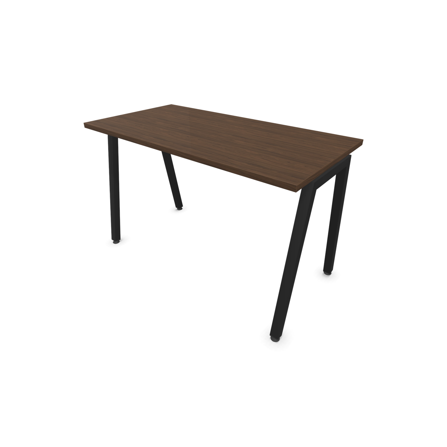 Narbutas Nova A Schreibtisch 1200x600mm - Gestell Schwarz  - Nussbaumdekor dunkel - 6024008