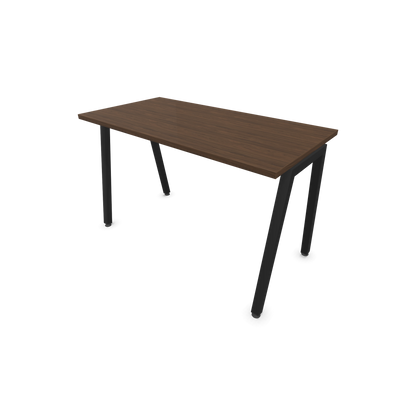 Narbutas Nova A Schreibtisch 1200x600mm - Gestell Schwarz  - Nussbaumdekor dunkel - 6024008