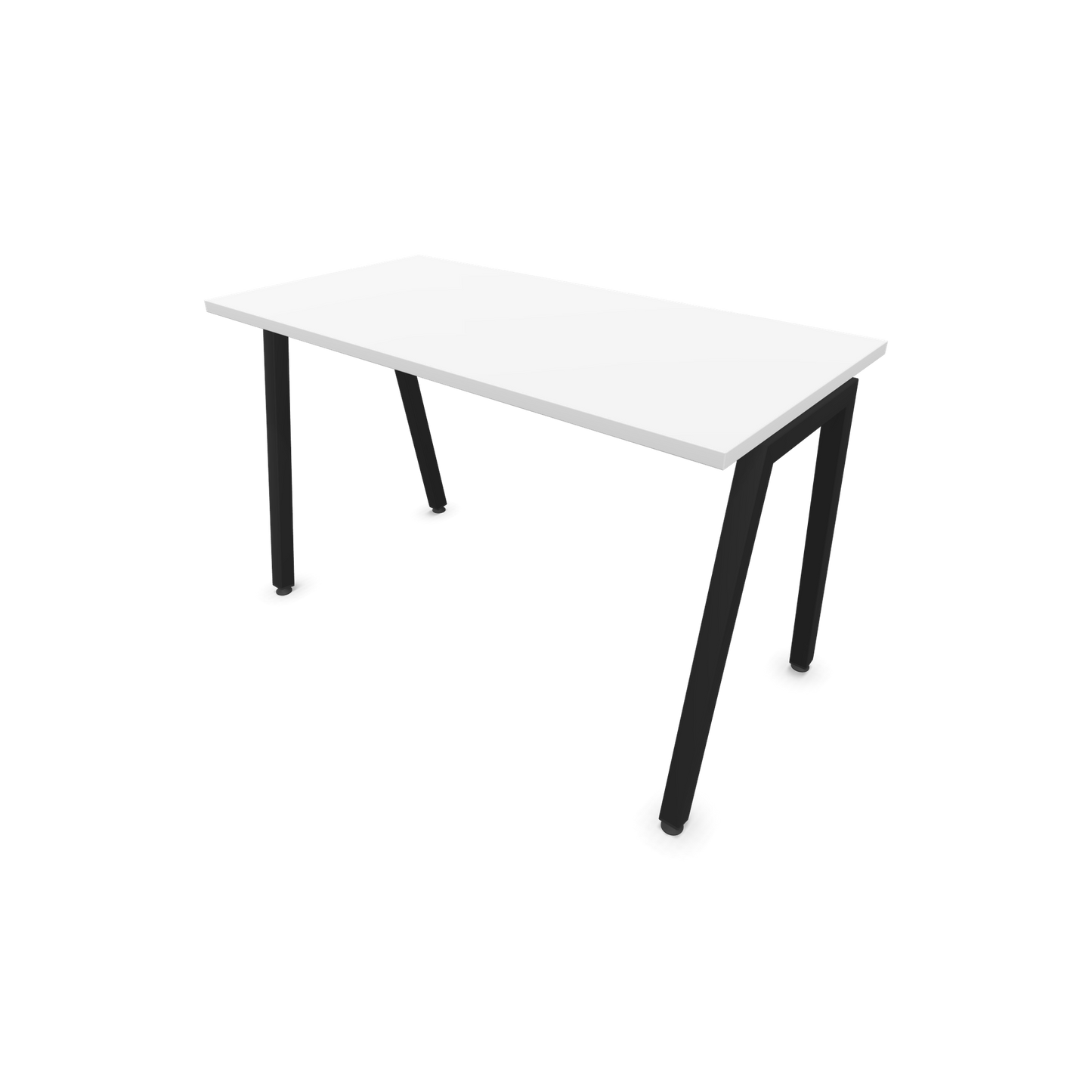 Narbutas Nova A Schreibtisch 1200x600mm - Gestell Schwarz  - Weiss - 6024010