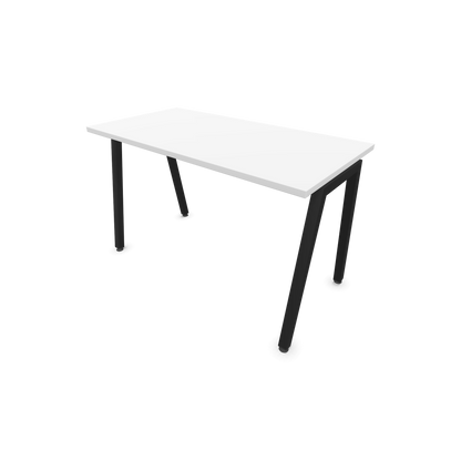 Narbutas Nova A Schreibtisch 1200x600mm - Gestell Schwarz  - Weiss - 6024010