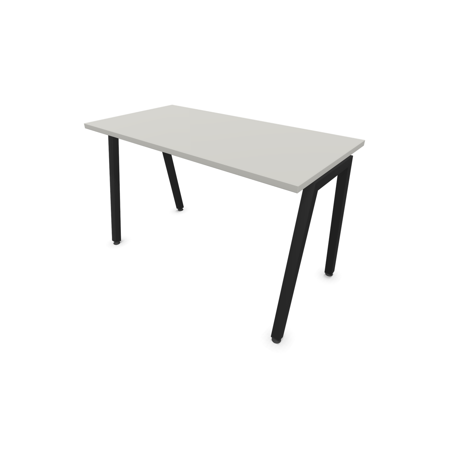 Narbutas Nova A Schreibtisch 1200x600mm - Gestell Schwarz  - Perlgrau - 6024013